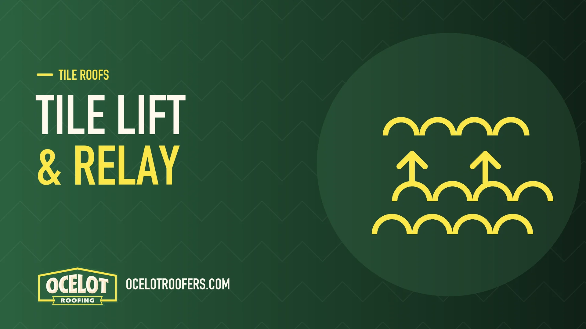 Ocelot Roofing guide graphic: Tile lift & relay